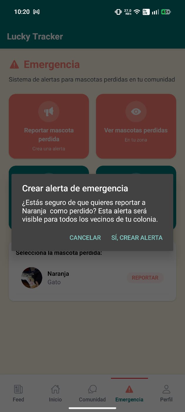 Confirmar alerta de emergencia