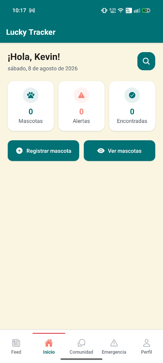Dashboard — sección Inicio